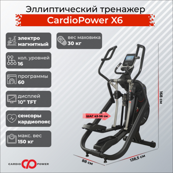 Эллиптический тренажер CardioPower X6 Эллиптический тренажер CardioPower X6