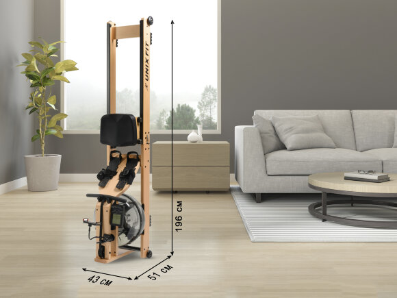 Гребной тренажер UNIXFIT Wood Rower Light Гребной тренажер UNIXFIT Wood Rower Light